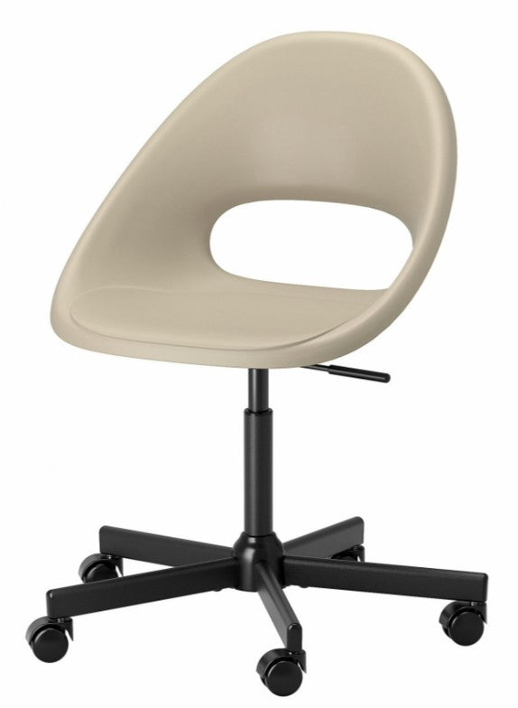 ELDBERGET Seat shell, beige/MALSKAR swivel chair beige/black