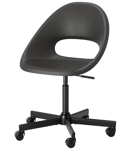 MALSKAR  Swivel/ELDBERGET Seat shell, dark grey