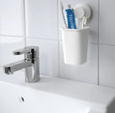 TISKEN Toothbrush holder with suction cup, white