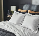 SILVERTISTEL Duvet cover and 2 pillowcases, white/dark grey, 200x200/50x60 cm