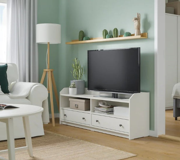 HAUGA TV bench, 138x36x54 cm, white