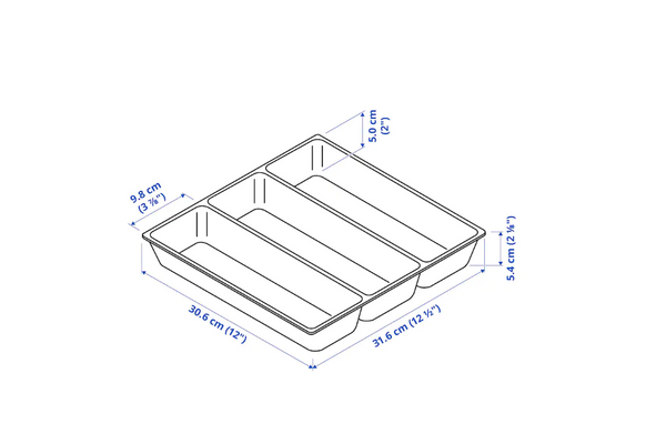 UPPDATERA Cutlery tray, white, 32x31 cm