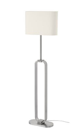 UPPVIND Floor lamp, nickel-plated/white, 150 cm