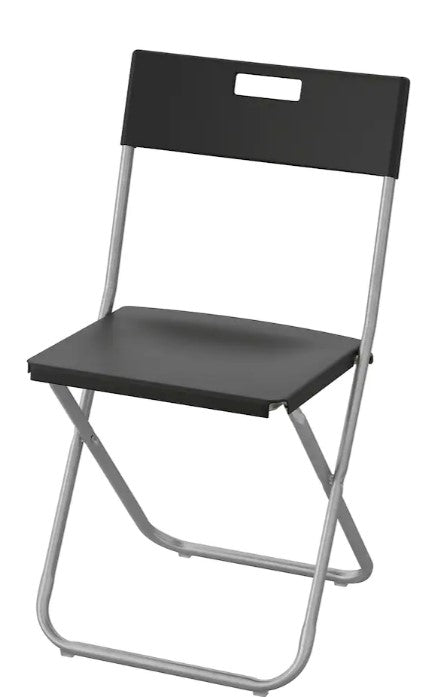 GUNDE Folding chair, black