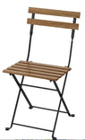 TARNO Chair, outdoor, foldable black/light brown stained