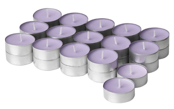 JÄMNMOD Scented tealight, Sweet pea/purple, 3.5 hr