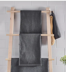 VAGSJON hand towel, dark grey, 50x100cm