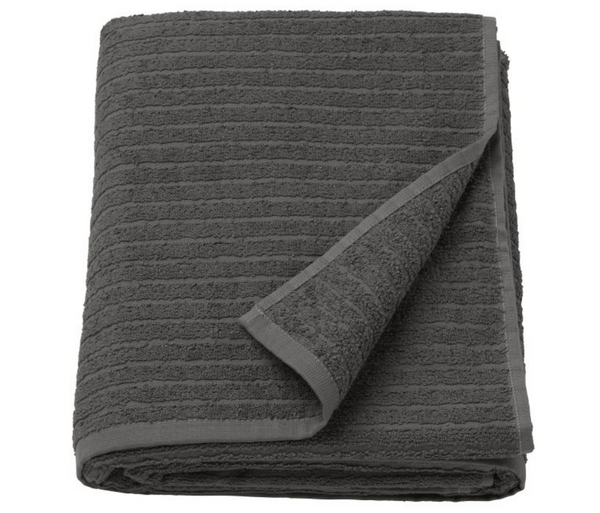 VAGSJON towel, dark grey, 100x150 cm