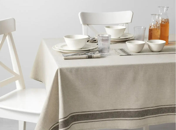 VARDAGEN Table cloth, beige 145x240 cm