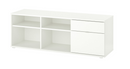 VIHALS TV bench, white, 146x37x50 cm