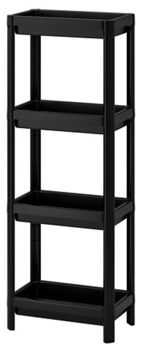 VESKEN shelf unit, 36x23x100 cm, black