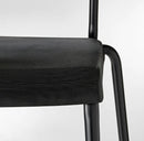 STIG Bar stool with backrest, black/black, 63 cm