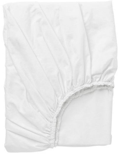 DVALA Fitted sheet, white, 140x200 cm