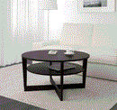 VEJMON Coffee table, black-brown, 90 cm