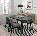 VEDBO dining table black