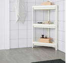 VESKEN Corner shelf unit, white, 33x33x71 cm