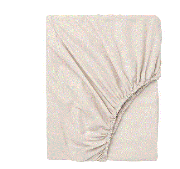 DVALA Fitted sheet, beige, 180x200 cm