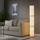 VIDJA Floor lamp, white, 138 cm