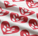 VINTERFINT Hand towel, heart pattern white/red, 40x70 cm