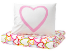 VITAMINER HJARTA Duvet cover& pillowcase, multicolour, 150x200/50x60 cm