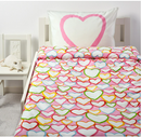 VITAMINER HJARTA Duvet cover& pillowcase, multicolour, 150x200/50x60 cm