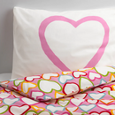 VITAMINER HJARTA Duvet cover& pillowcase, multicolour, 150x200/50x60 cm