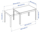 EKEDALEN Extendable table, brown, 120/180x80 cm