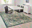 VONSBAK Rug, green low pile, 200x300