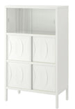 KALKNÄS Cabinet with sliding doors, white, 83x43x137 cm