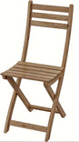 ASKHOLMEN Chair, outdoor, foldable light brown stained