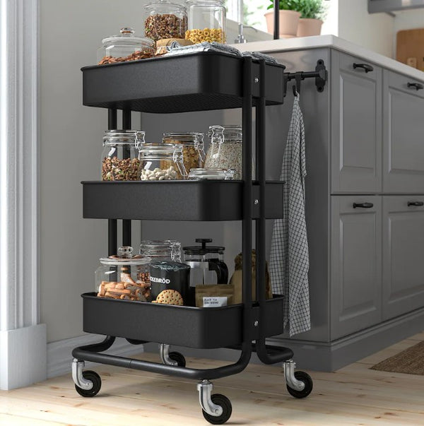 RASKOG Trolley, black, 35x45x78 cm