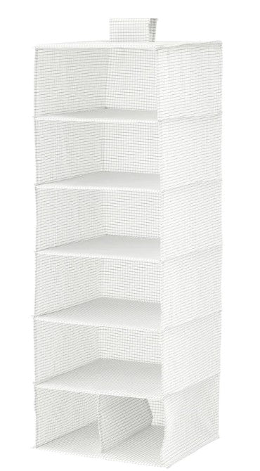 STUK Storage with 7 compartments, white/grey, 30x30x90cm