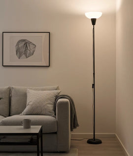 TAGARP Floor uplighter, black/white