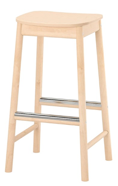 RÖNNINGE Bar stool, birch, 75 cm